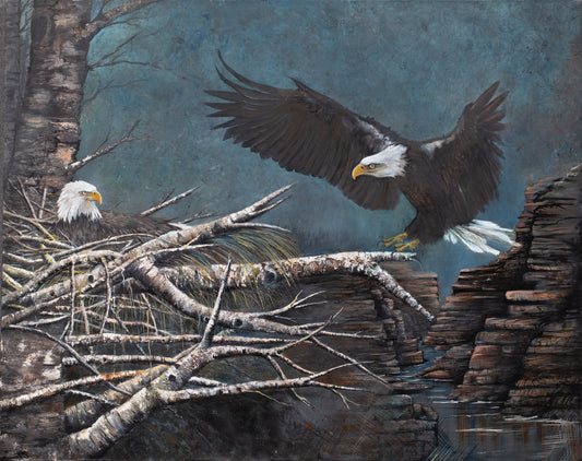 Original Art by Clare Rowley - Eagles' Nest Oil Painting