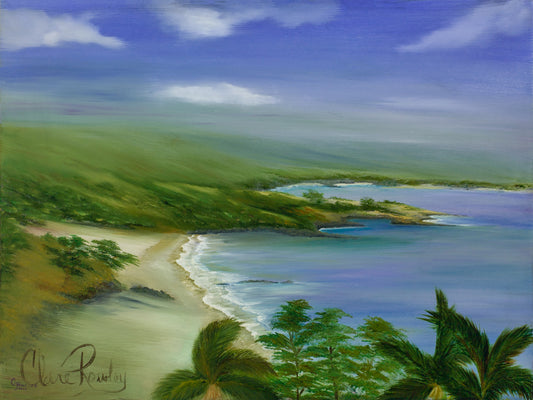 Hapuna Beach Oil Painting